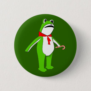 Weihnachtsferienfrosch Button