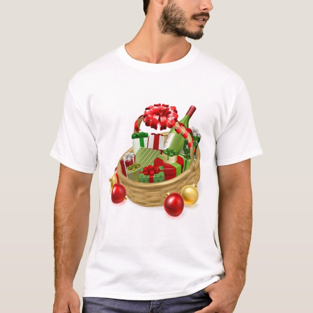 Weihnachtsfessel-Geschenk-Korb T-Shirt (Vorderseite)