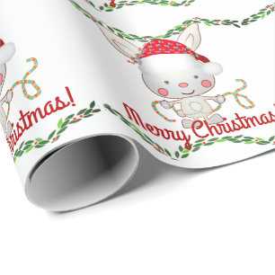 Weihnachtsfest Bunny Geschenkpapier