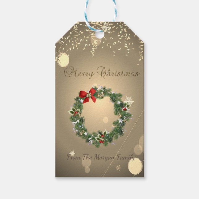 Weihnachtsfest , Confetti Geschenkanhänger (Vorderseite)