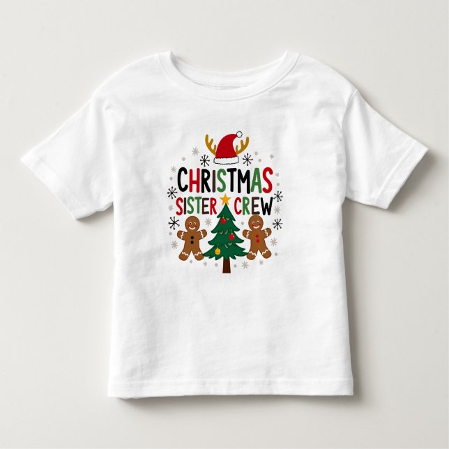Weihnachtsfest Crew Lebkuchen Freunde Kleinkind T-shirt (Vorderseite)