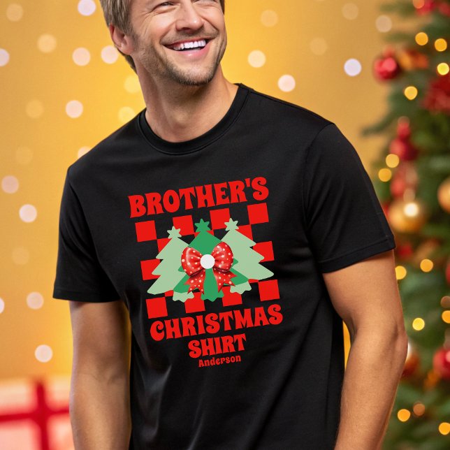 Weihnachtsfest des personalisierten Bruders Tri-Blend Shirt (Von Creator hochgeladen)