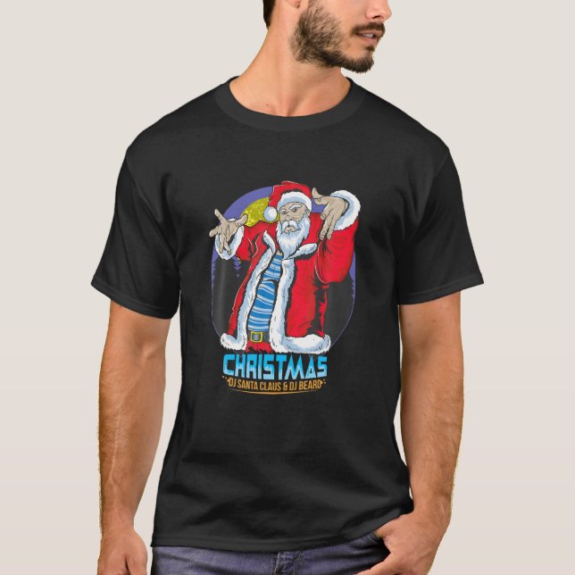Weihnachtsfest "DJ Santa Claus" T-Shirt (Vorderseite)