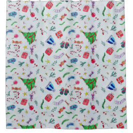 Weihnachtsfest Duschvorhang