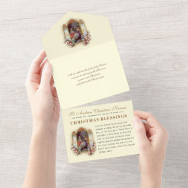 Weihnachtsfest Gebet Vintag Religiöse Novena All In One Einladung