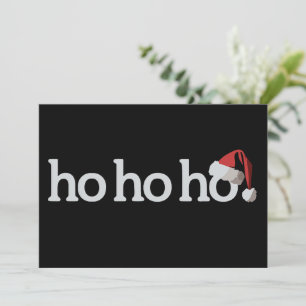Weihnachtsfest Ho Ho Xmas Weihnachtsmannmütze Feiertagskarte