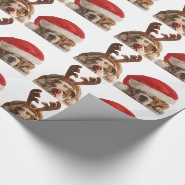 Weihnachtsfest Hunde Weihnachten Kostüm Geschenkpapier (Ecke)