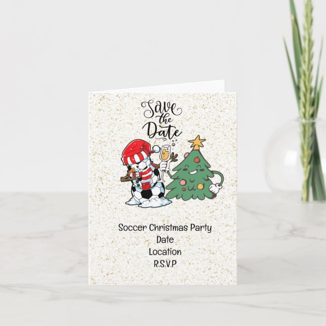Weihnachtsfest im Fußball Save the Date Einladung (Vorderseite)