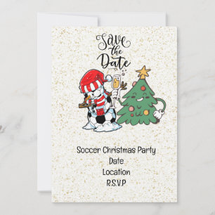 Weihnachtsfest im Fußball Save the Date Einladung