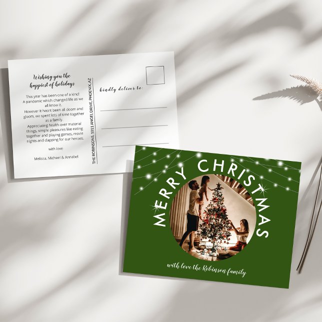 Weihnachtsfest im Grünen Foto Postkarte (Von Creator hochgeladen)