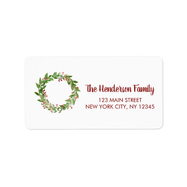 Weihnachtsfest im Pinecone Adressaufkleber (Vorne)