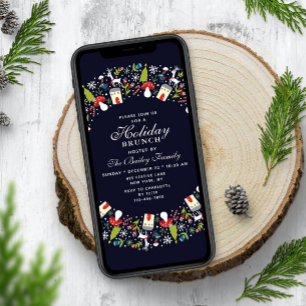 Weihnachtsfest im Wald Weihnachtsfest Brunch Einladung