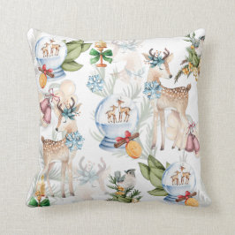 Weihnachtsfest im Wasser und Wintervogel Kissen