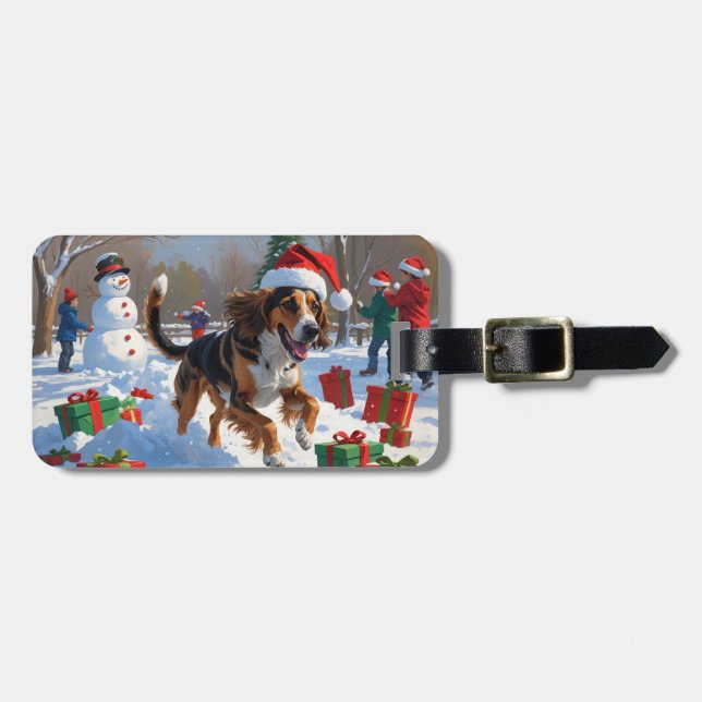 Weihnachtsfest in Afghanistan - Schneeszene Gepäckanhänger (Vorderseite horizontal)