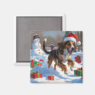 Weihnachtsfest in Afghanistan - Schneeszene Magnet