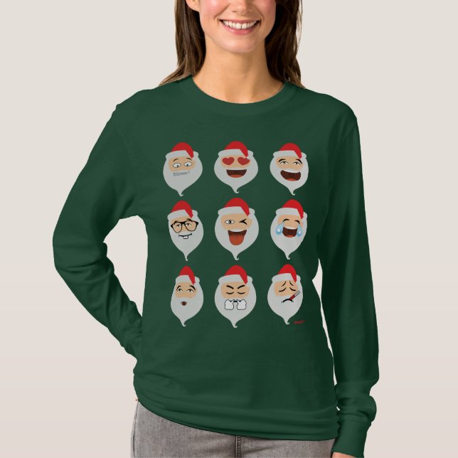 Weihnachtsfest in Asien Emojine Weihnachtsfest T-Shirt (Vorderseite)