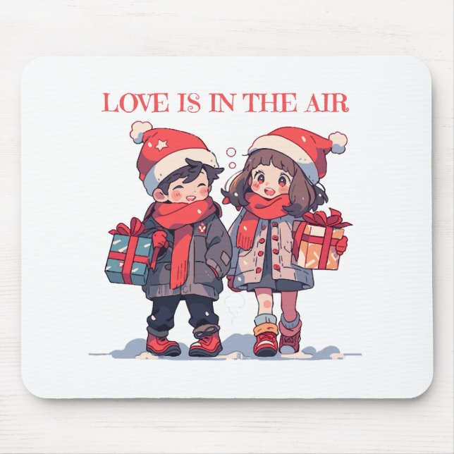 Weihnachtsfest - Liebe ist in der Luft Mousepad (Vorne)