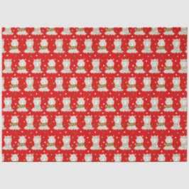 Weihnachtsfest Llamas auf Rot Seidenpapier