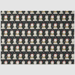 Weihnachtsfest Llamas auf Schwarz Seidenpapier