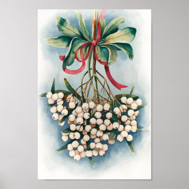 Weihnachtsfest Mistletoe Magic Wall Kunstdruckerei Poster (Vorne)