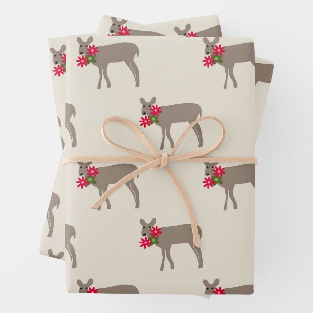 Weihnachtsfest mit Blume Geschenkpapier Set (Beispiel)