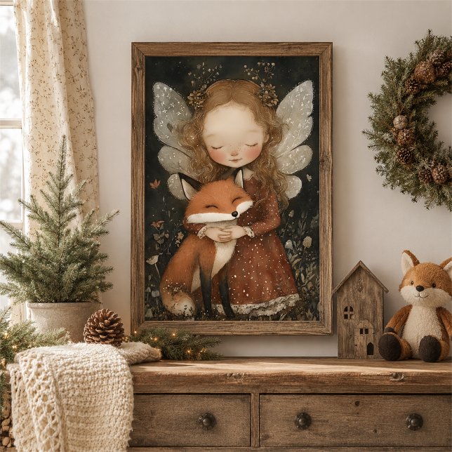 Weihnachtsfest mit Fox Whimsical Holiday Poster (Von Creator hochgeladen)