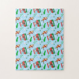 Weihnachtsfest mit Rentiermuster Puzzle