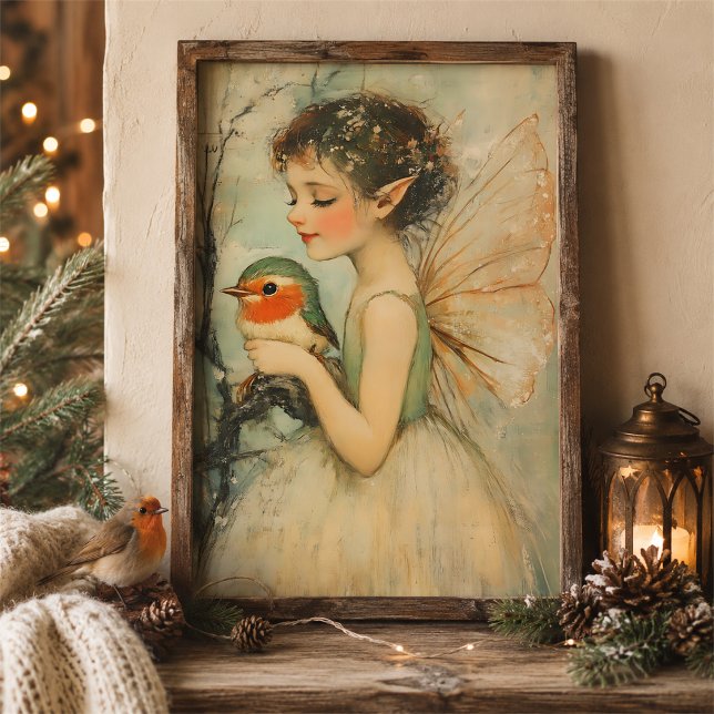 Weihnachtsfest mit Robin Whimsical Poster (Von Creator hochgeladen)