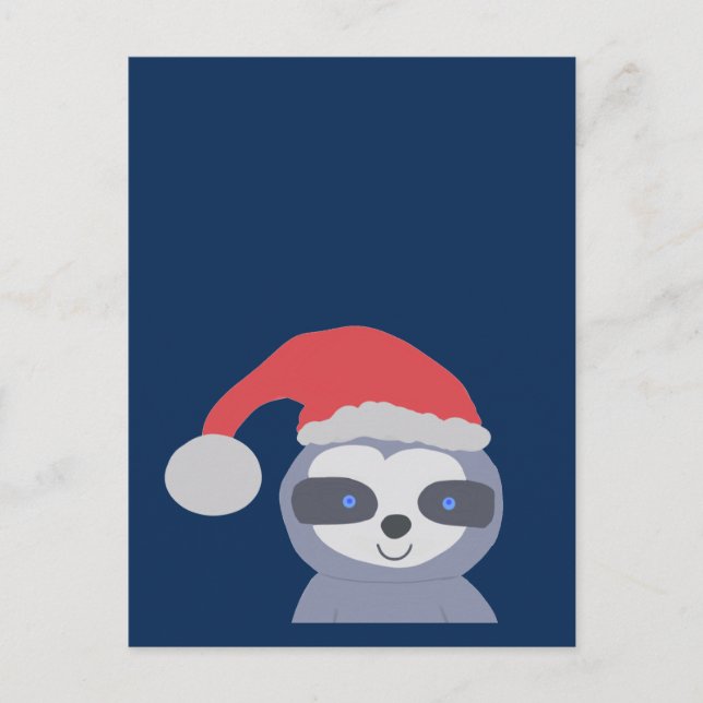 Weihnachtsfest mit Weihnachtsmannmütze Postkarte (Vorderseite)
