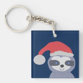 Weihnachtsfest mit Weihnachtsmannmütze Schlüsselanhänger
