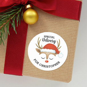 Weihnachtsfest Niedliche Kinderrinder Runder Aufkleber