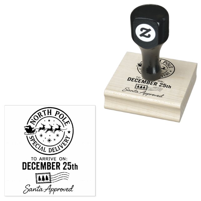 Weihnachtsfest Nordpol Gummistempel (Stempel)