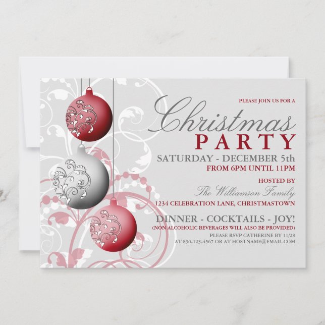 Weihnachtsfest-Party Einladung (Vorderseite)