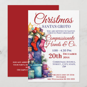 Weihnachtsfest Party Santa Grotto Einladung