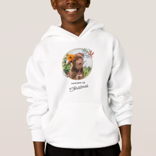 Weihnachtsfest Personalisierter Hund Foto Hoodie