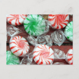 Weihnachtsfest Pfefferminz harte Bonbons Feiertagspostkarte