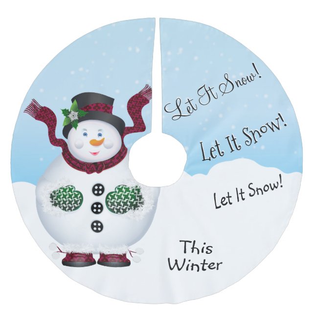 Weihnachtsfest Polyester Weihnachtsbaumdecke (Vorderseite)