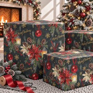 Weihnachtsfest Pracht Glänzend Geschenkpapier