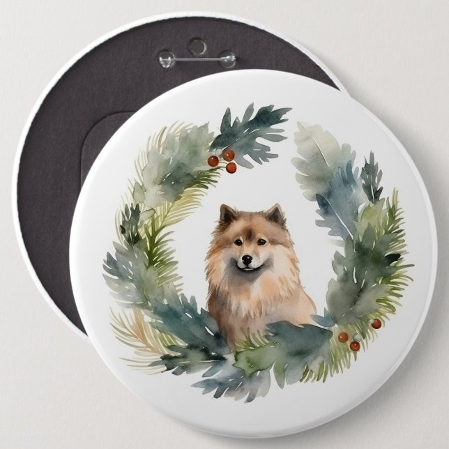 Weihnachtsfest-Pup Button (Vorne & Hinten)
