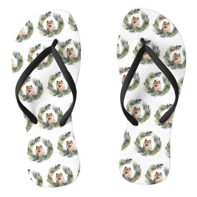 Weihnachtsfest-Pup Flip Flops (Fußbett)