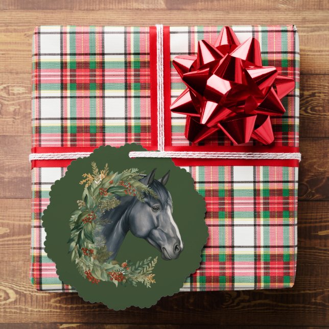 Weihnachtsfest Reitpferd Ornament Karte (Insitu (Geschenk))