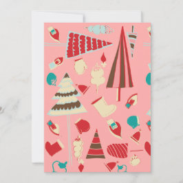 Weihnachtsfest Rosa Feiertagskarte