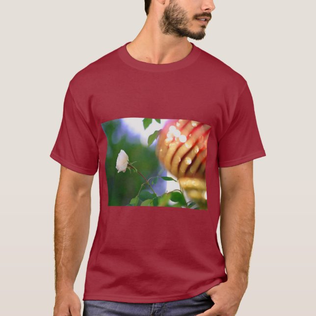 Weihnachtsfest-Rose T-Shirt (Vorderseite)