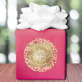 Weihnachtsfest Runder Aufkleber