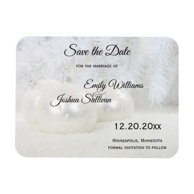Weihnachtsfest Save the Date Magnet (Horizontal)