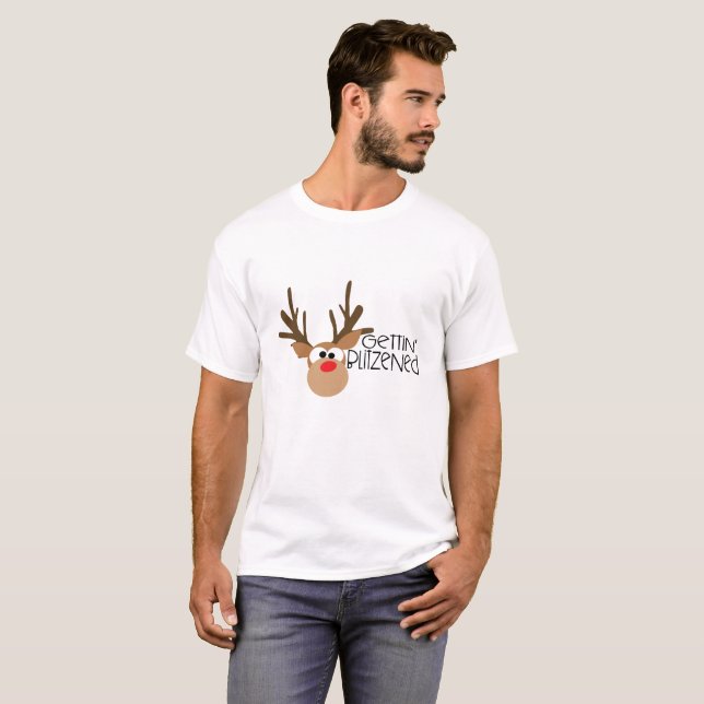 Weihnachtsfest Shirt Gettin' Blitzernde Rentiere (Vorne ganz)