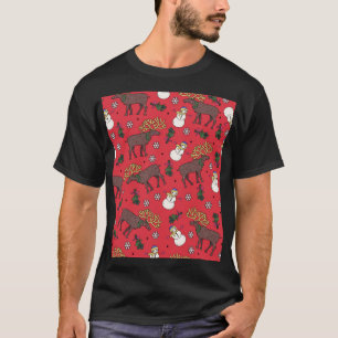 Weihnachtsfest: Snowman Pattern T-Shirt
