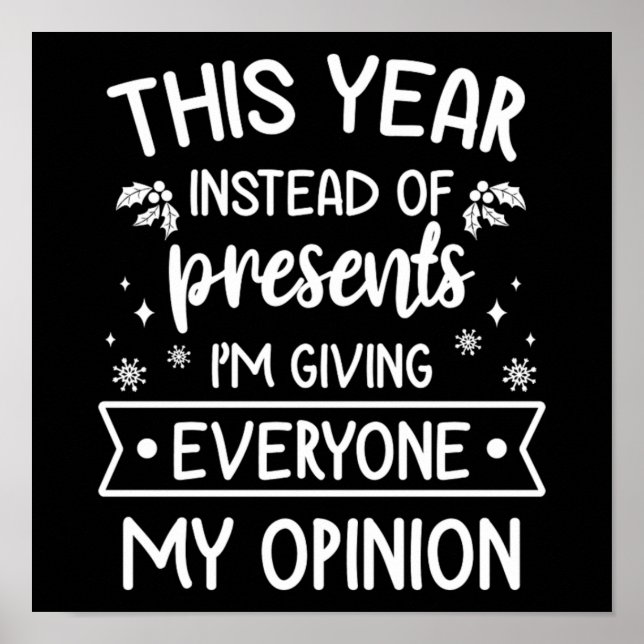 Weihnachtsfest Sprichwort Funny Xmas Geschenk Poster (Vorne)