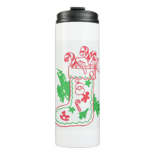 Weihnachtsfest Strumpf Thermosbecher