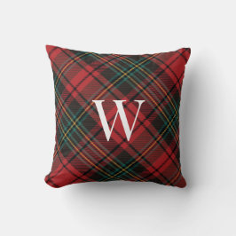 Weihnachtsfest Tartan Kariert + Monogram Kissen